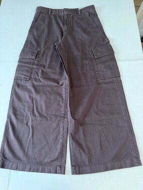 GAP Women's Terra Brown Wide-Leg Baggy Cargo Carpenter